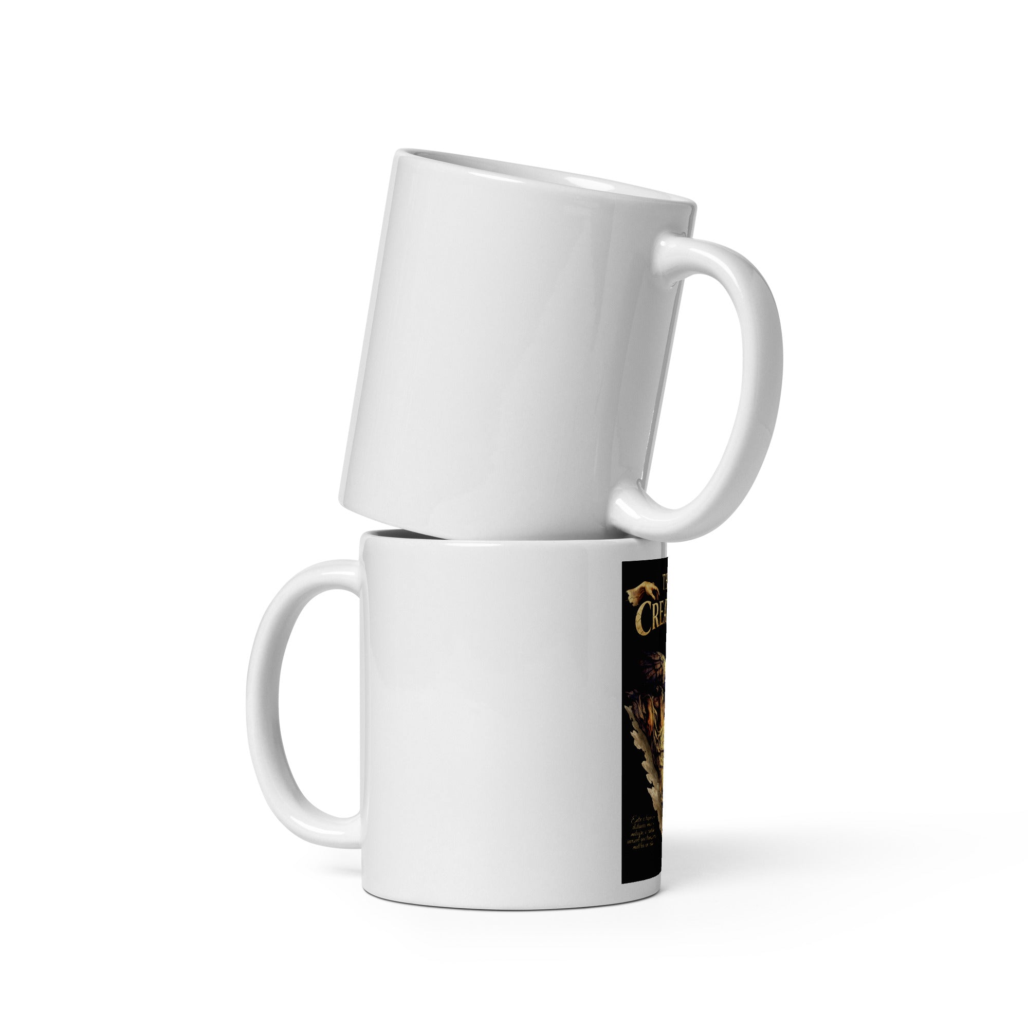 White glossy mug